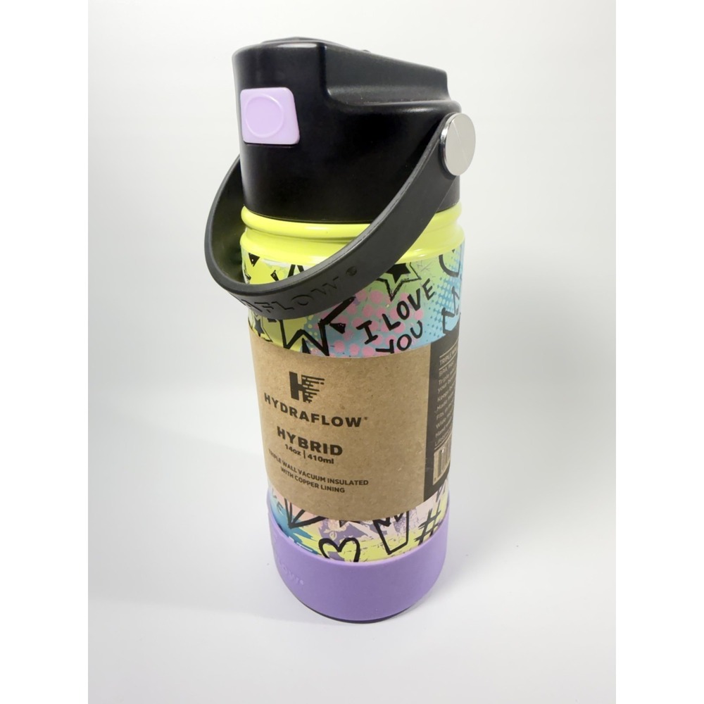 HYDRAFLOW Hybrid Kids 14oz Insulated Bottle w/ Flip Straw – Retro‎ Girl